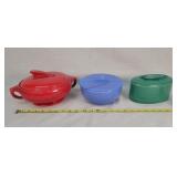 3- Hall Caserols with Lids