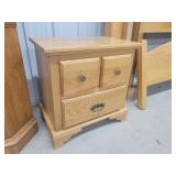 Solid Oak Night Stand, 25"W x 25"H x 16"D