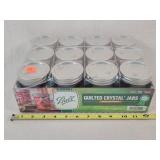 12- 1/2 Pint Canning Jars, New