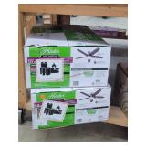 2-New 54" Ceiling Fans w/ LED Bulbs & remotes
