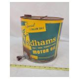 Big Wadhams 3 Gallon Oil Tin Empty