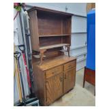 Oak Pantry Buffet w/ Display Top