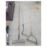 Garden Rake & 2- Weed Wackers