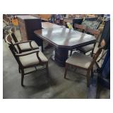 Oak 41 x 56 Table &  2 Arm Chairs, 3 Side Chairs
