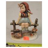 Early M.I. Hummel "Girl on Fence" Figurine -
