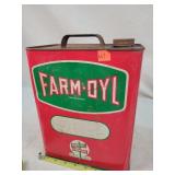 Farm-Oyl 2 Gallon Oil Tin, Empty