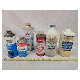 6- Misc Oil / Fluid Containers, 3 are Full