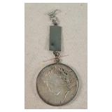 Silver Peace Dollar Pendant