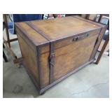 Unique Leather Covered Trunk,  36"W x 23"H x 19"D