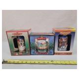 3- Budweiser Beer Steins