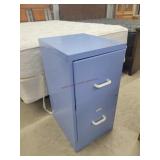 Blue 2 Drawer File Cabinet, 15W x 29H