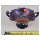 Northwood Carnival Blue Bon Bon Dish