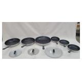 Volwrath 6 Pc. Skillet Set, 8" - 15" dia. NICE