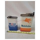 2- Mobile/Mobilube Tins , 1 Full