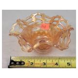 Fenton Basketweave Carnival Glass Bowl 5.5"