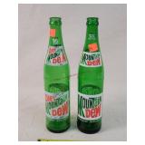 2- Vintage Mountain Dew Bottles