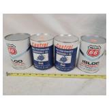 4- Composit Paper  1 Qt. Oil Cans, Full