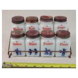 Antique 8 Pc. Spice Rack Set
