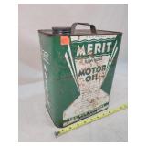 Merit 2 Gallon Oil Tin, Empty
