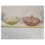 Pink & Yellow Depression Glass Bowls