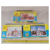 3- HO Building Kits - (2 open boxes)