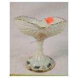 Custard Glass 5" Tall Pedastal Dish