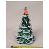 Fenton Green Frosted Christmas Tree - 6.5"