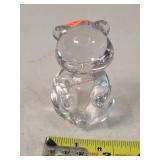 Fenton Glass 3.5" Bear - Clear Heart