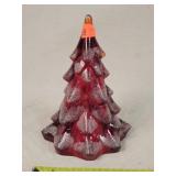 Fenton Amberina glass Christmas tree 8"t