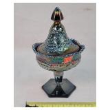 Northwood Berry & Cable Carnival Glass Candy Dish