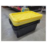 3- Heavy Duty Totes with Lids 17 x 26