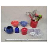 Utensils, Blue Medicine Bottle, Misc