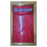 29 ï¿½ 17" Budweiser Advertising Signeage Board
