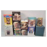 10- Beer Steins in Original Boxes, Budweiser Ect.