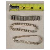 3- Sterling Silver Bracelets 43 grams total
