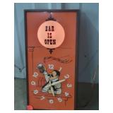 7x14 Lighted bar clock