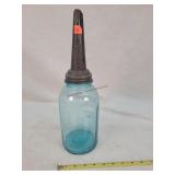 Vintage 2 Qt. Glass Jar w/ Oil Dispenser