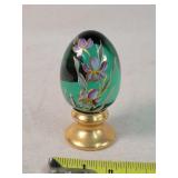 Limited Hand Painted Fenton Egg - Green