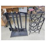 Wine Bottle Holder & Fire Tool Set