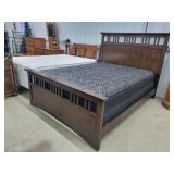 Mission Style Queem Bed, Headboard 56"H