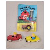 3pc Zeke & Mildred Cars & Tractor