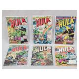 6- Marvel Incredible Hulk Comics, 25c