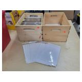2- 18x12 Wood Crates W/ Comic Sleeves & Dividers