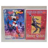2- SIGNED DC Harley Quinn Comics