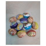 12- Vintage Painted Tin Easter Eggs
