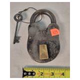 Antique Winchester Padlock With Key