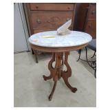 Marble Top Victorian Entry Table