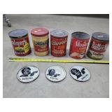 5 Vintage Coffee Tins