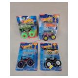 4- Hotwheels Monster Trucks & Smashed Cars