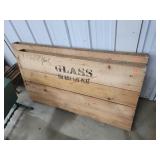 2- Antique Wooden Glass Boxes - 4x27x52 & 58"
